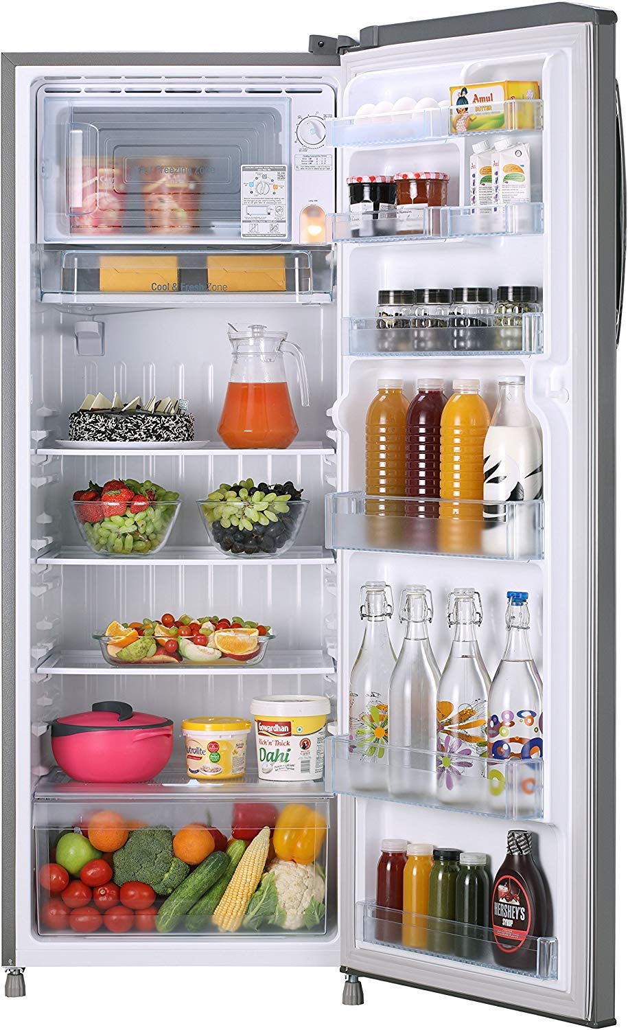 LG 270 L 3 Star Inverter Direct Cool Single Door Refrigerator GL-B281BPZX, Shiny Steel LG 270 L 3 Star Inverter Direct Cool Single Door Refrigerator GL-B281BPZX, Shiny Steel